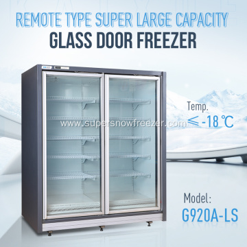 Upright commercial glass door Vertical freezer showcase